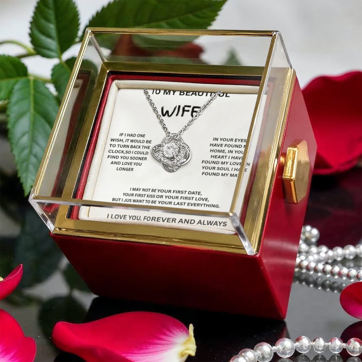 TO MY BEAUTIFUL WIFE, IF I HAD ONE WISH, IT WOULD BE TO TURN BACK THE CLOCK, SO I COULD FIND YOU SOONER AND LOVE YOU LONGER 😍